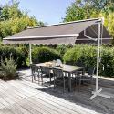 Store double pente en aluminium avec coffre - 3x4m