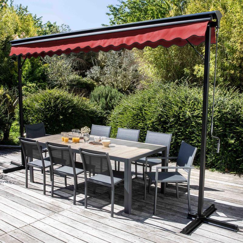 Store double pente en aluminium avec coffre - 3x4m (2/5)