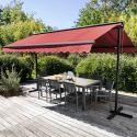 Store double pente en aluminium avec coffre - 3x4m