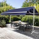 Store double pente en aluminium avec coffre - 3x4m