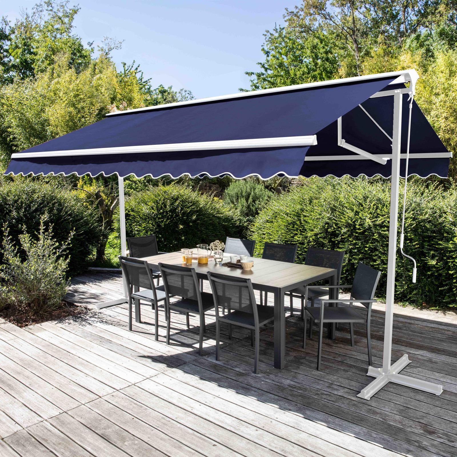 Store double pente en aluminium avec coffre - 3x4m