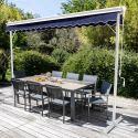Store double pente en aluminium avec coffre - 3x4m