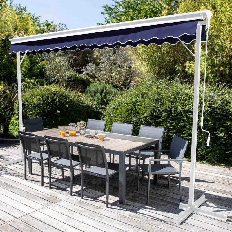 Store double pente en aluminium avec coffre - 3x4m (2/5)