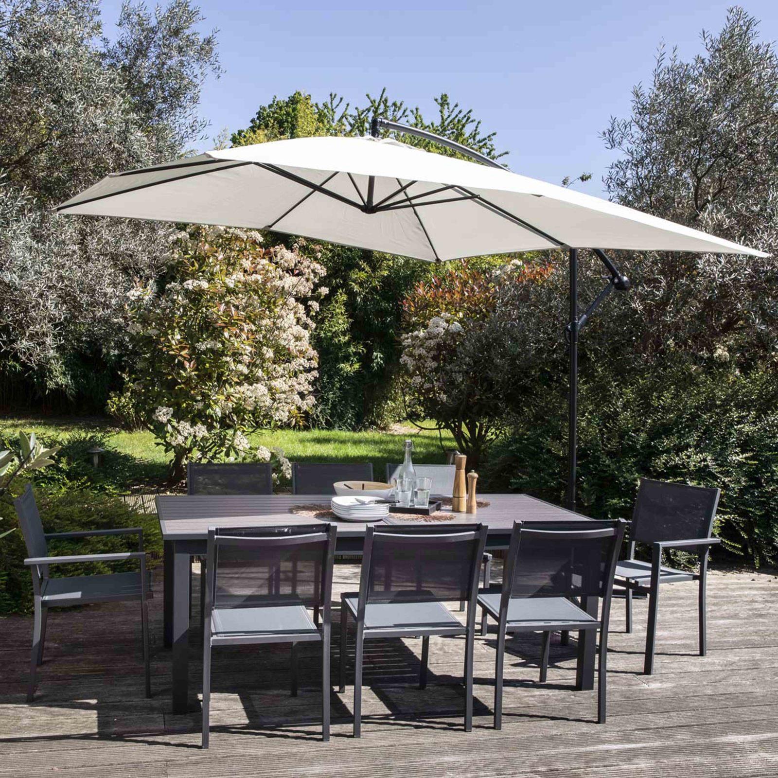 Parasol déporté carré (3x3m) - 160g/m²