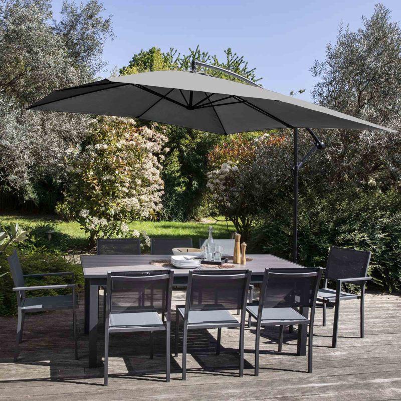Parasol déporté carré (3x3m) - 160g/m²