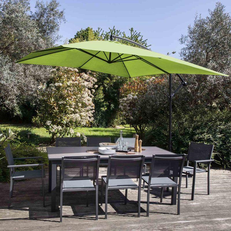 Parasol déporté carré (3x3m) - 160g/m²