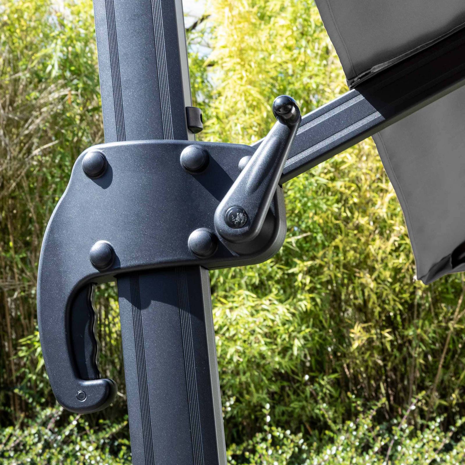 Parasol déporté aluminium (3x3m) - 250g/m²