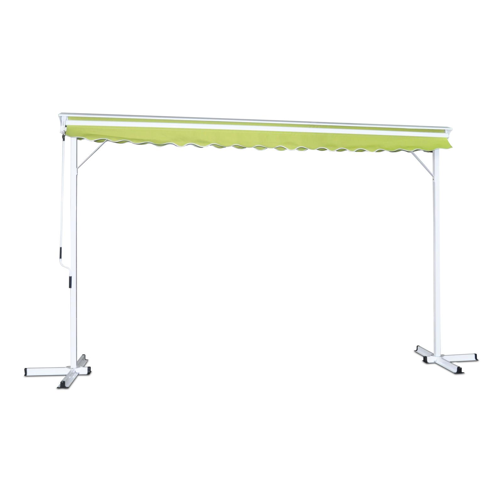 Store double pente en aluminium avec coffre - 3x4m