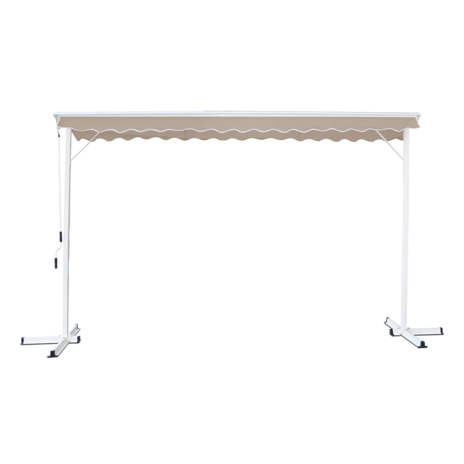 Store double pente en aluminium avec coffre - 3x4m