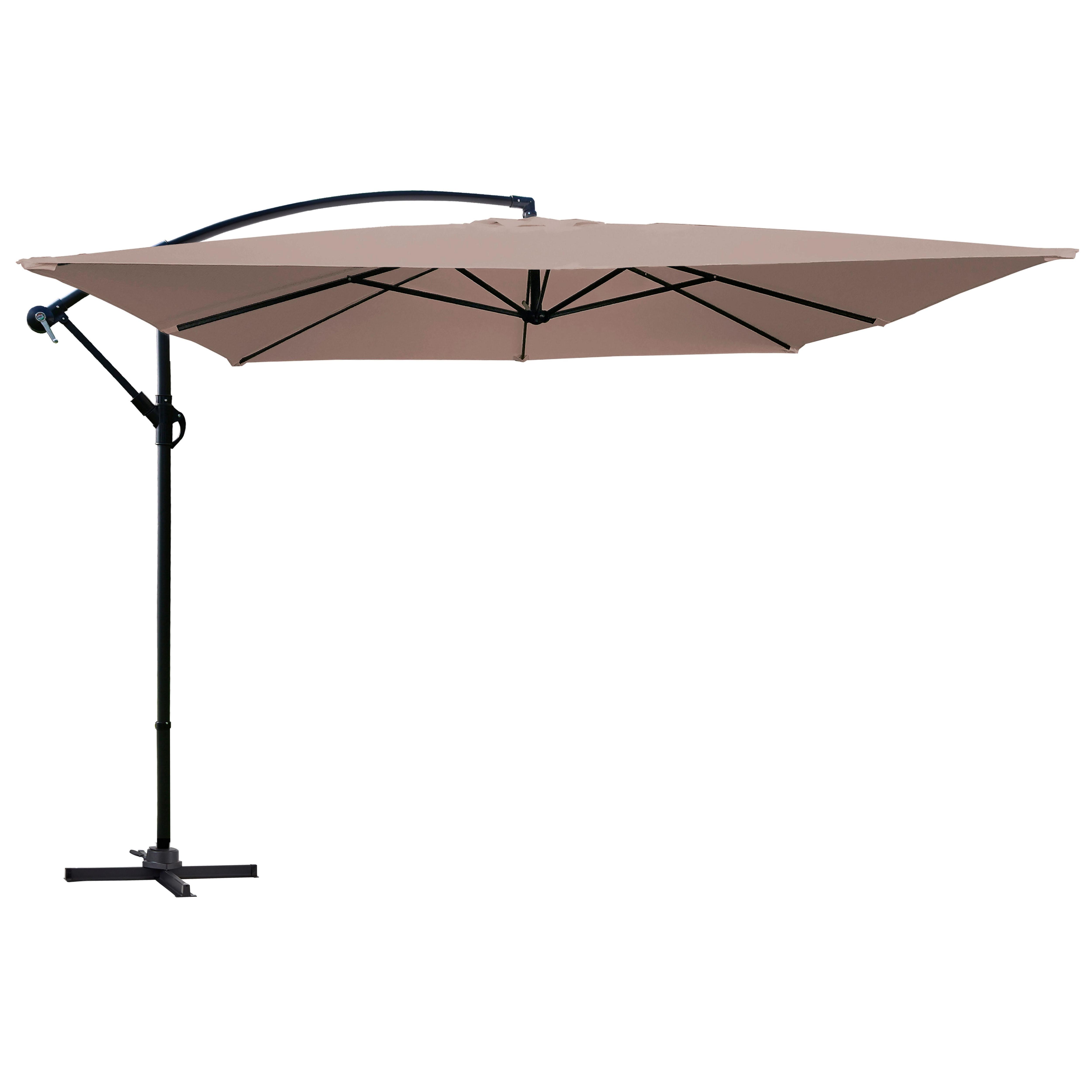 Parasol déporté professionnel 3x3 m carré 160g/m²