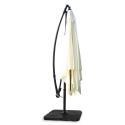 Ensemble parasol déporté carré inclinable 160g/m² (3 x 3 m)  + 4 dalles à lester remplissables