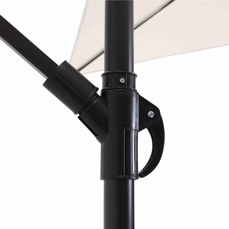 Ensemble parasol déporté carré inclinable 160g/m² (3 x 3 m)  + 4 dalles à lester remplissables (5/7)