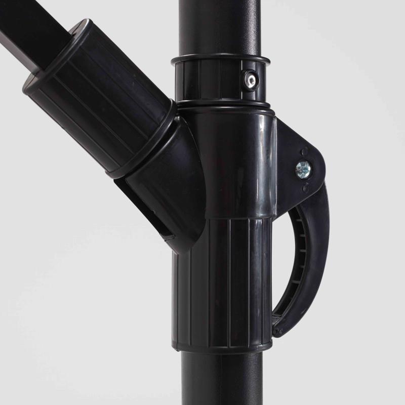 Ensemble parasol déporté carré inclinable 160g/m² (3 x 3 m)  + 4 dalles à lester remplissables