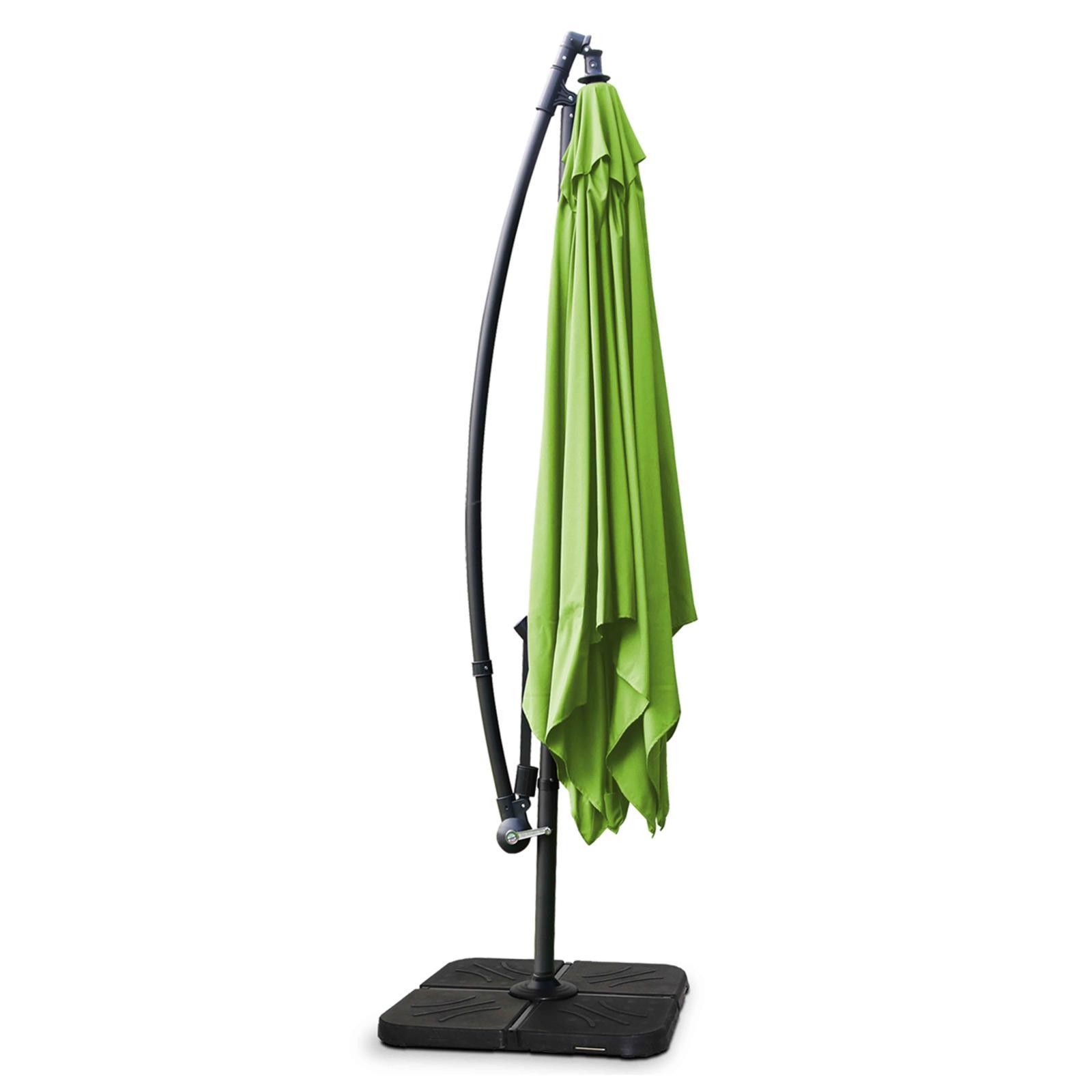 Ensemble parasol déporté inclinable 160g/m² (3 x 3m) + 4 dalles lestées