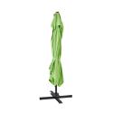 Ensemble parasol déporté carré 250g/m² (3 x 3m) rotatif 360° + 4 dalles lestées