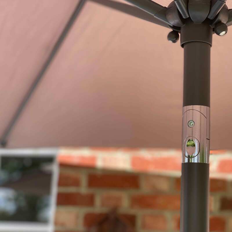 Parasol droit à manivelle inclinable ( ∅3m) - 180g/m² (4/5)