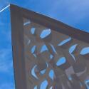 Voile d'ombrage triangulaire 3,60m camouflage marron clair