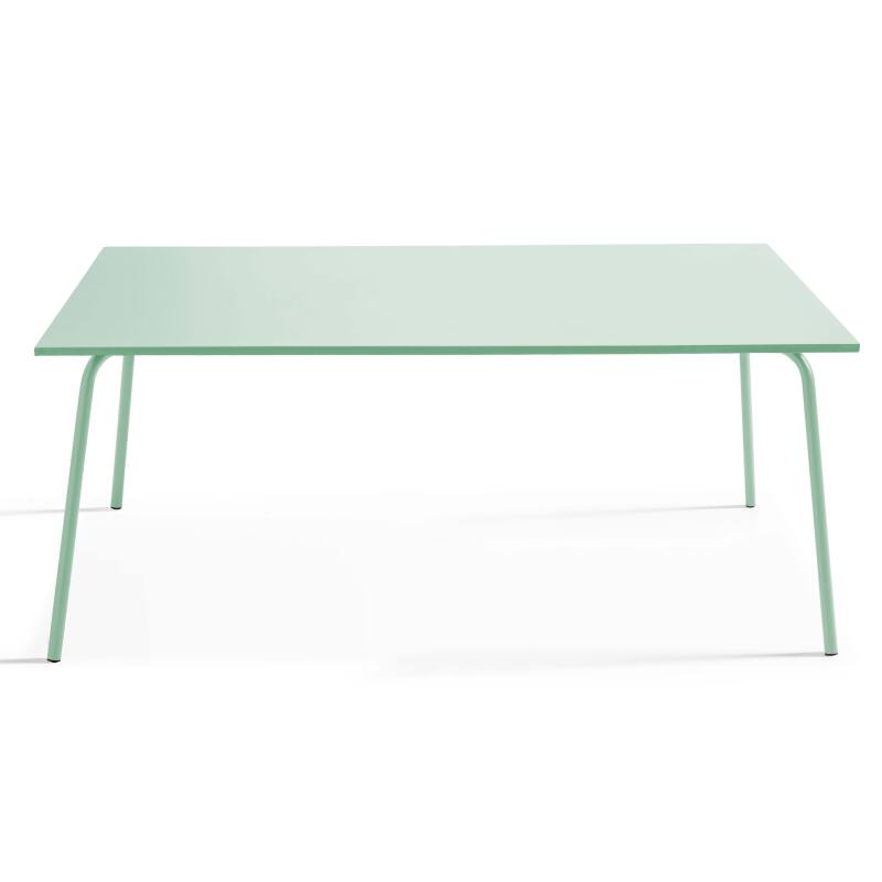 Ensemble table rectangulaire 180 cm + 6 fauteuils en métal (3/8)