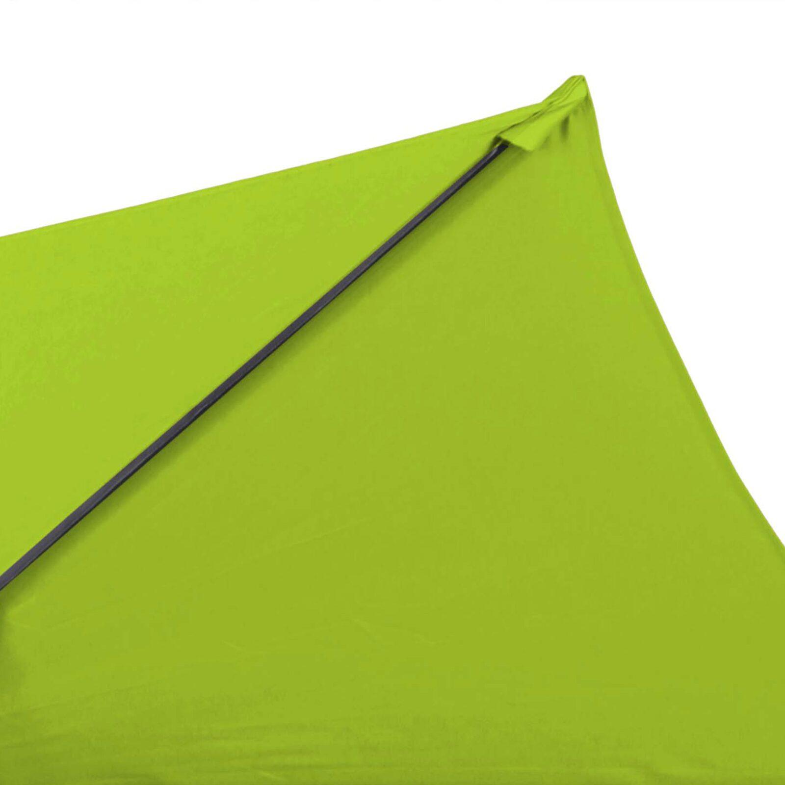 Ensemble parasol droit inclinable 180g/m² (Ø3m) avec pied pliant + 4 dalles lestées