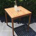 Table bistrot carrée (70 x 70 x 75 cm) en bois d'eucalyptus