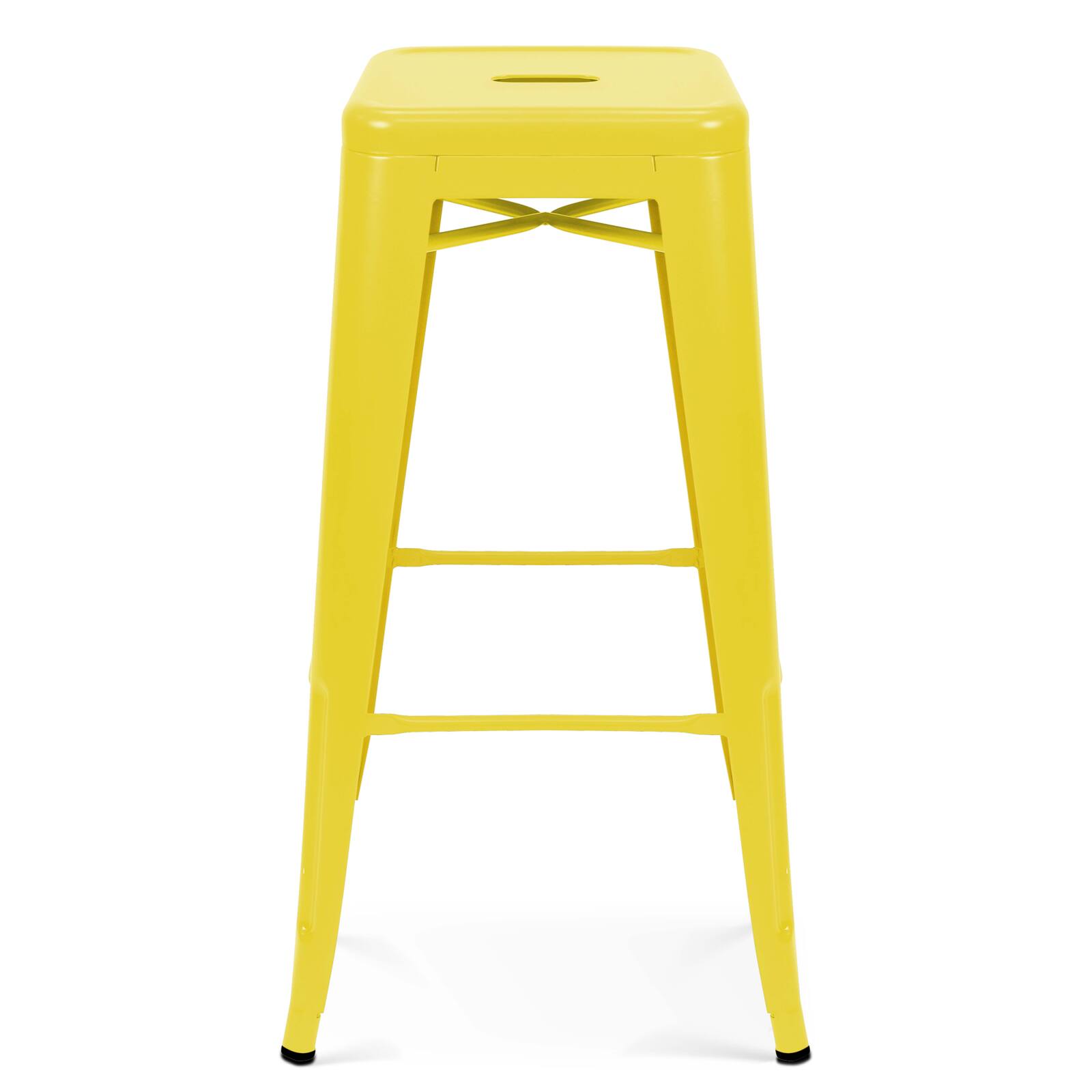 Lot de 4 tabourets en métal mat