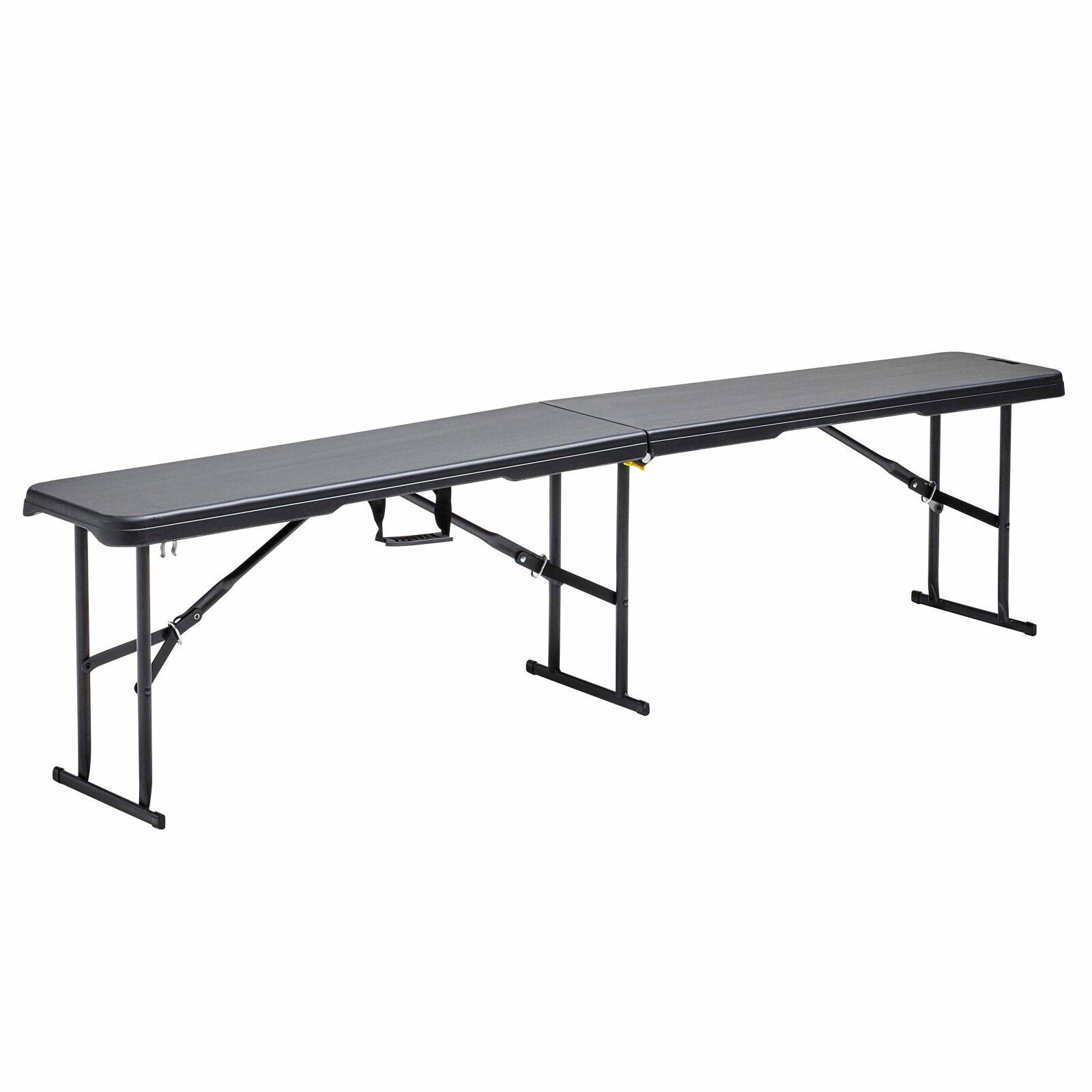 Banc pliant noir 3 places 180cm  Banc pliant noir 3 places 180cm