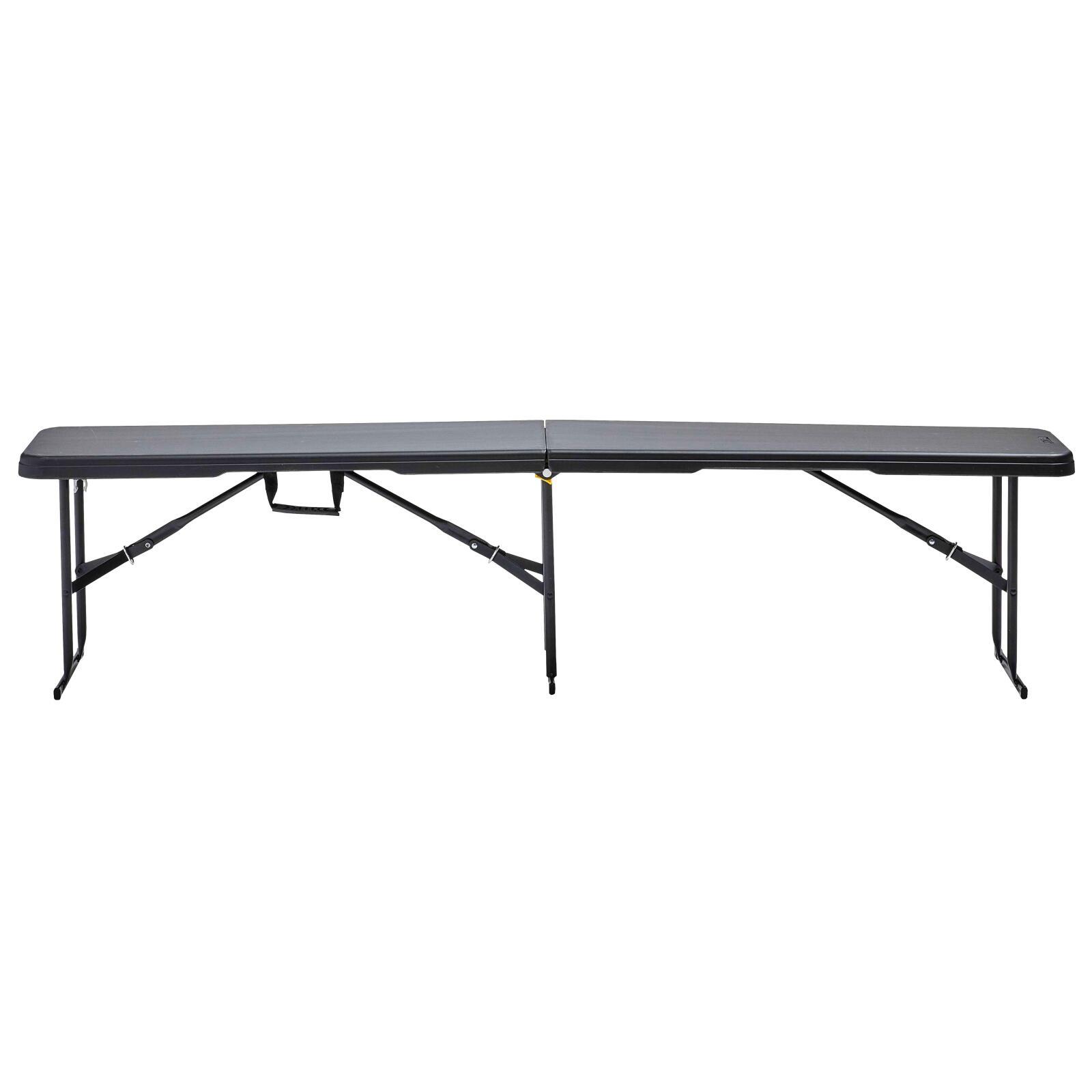 Banc pliant noir 3 places 180cm  Banc pliant noir 3 places 180cm