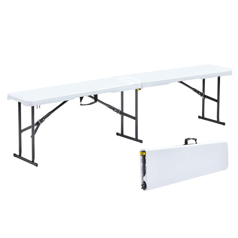 Table et 2 bancs pliants PEHD 180cm 8 places (4/7)