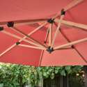 Ensemble parasol déporté inclinable carré (3 x 3m) 250g/m² + 4 dalles lestées