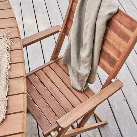 Unbekannt Extérieur Double Fauteuil Jardin Bois Chaise Eucalyptus