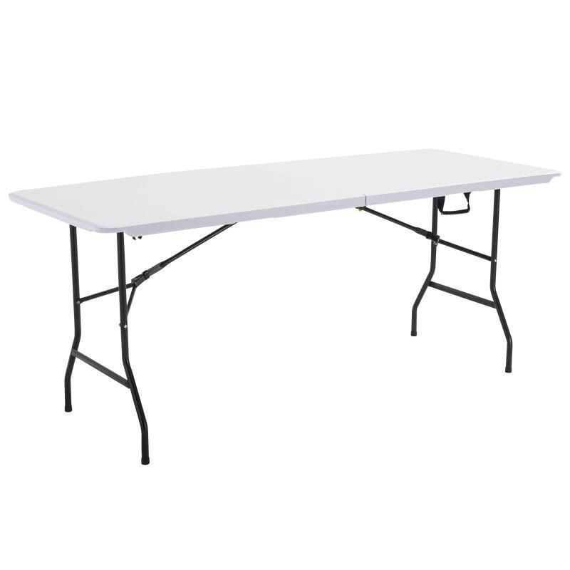 Table pliante Torino - 240 x 140 cm - piétement mobile - plateau