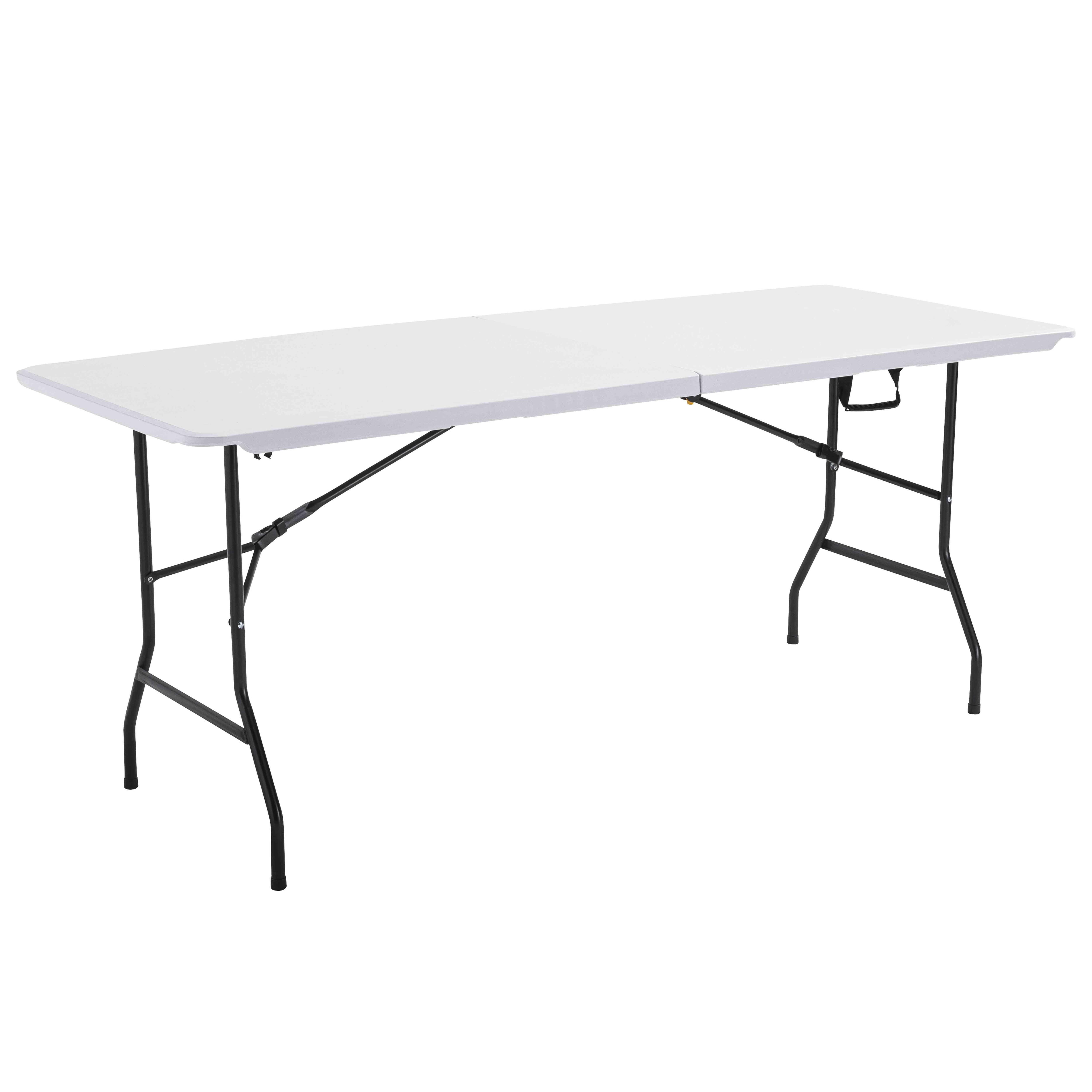 Table pliante 180x70 cm en plastique PEHD 8 places format valise