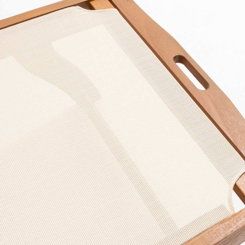 Lot de 2 transats en bois FSC et textilène