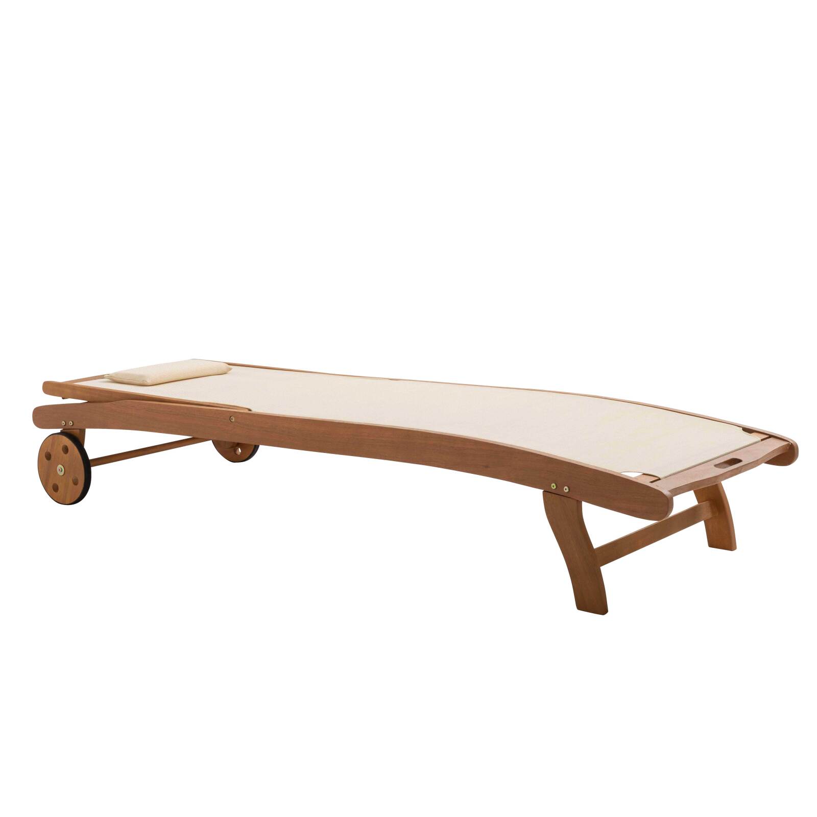 Lot de 2 transats en bois FSC et textilène