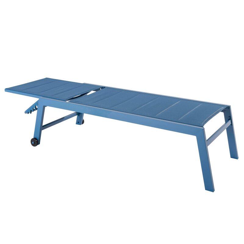 Lot de 2 bains de soleil en aluminium et textilène (2/7)