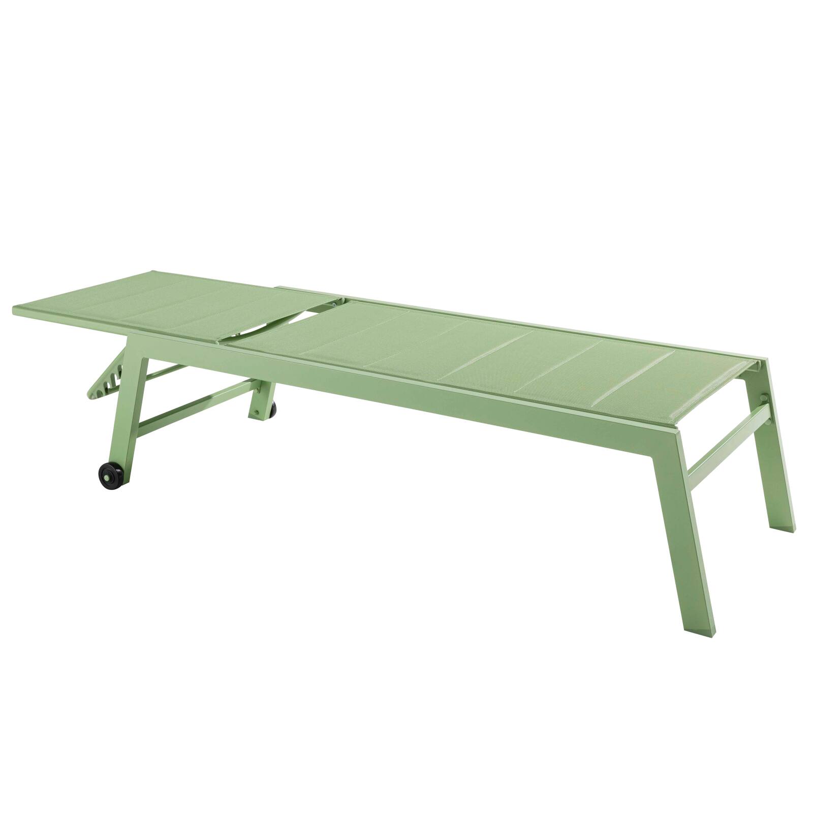 Lot de 2 bains de soleil en aluminium et textilène