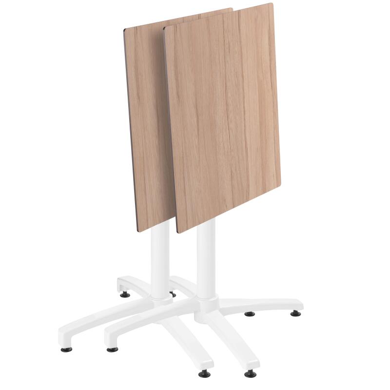 Table carré (60x60 cm) inclinable en HPL avec pied blanc (3/7)