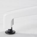 Table carré (60x60 cm) inclinable en HPL avec pied blanc