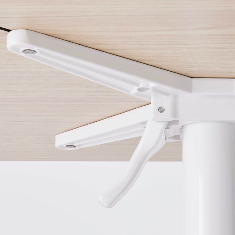 Table carré (60x60 cm) inclinable en HPL avec pied blanc (4/7)