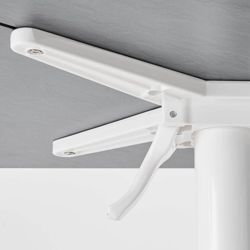 Table carré (60x60 cm) inclinable en HPL avec pied blanc (4/6)