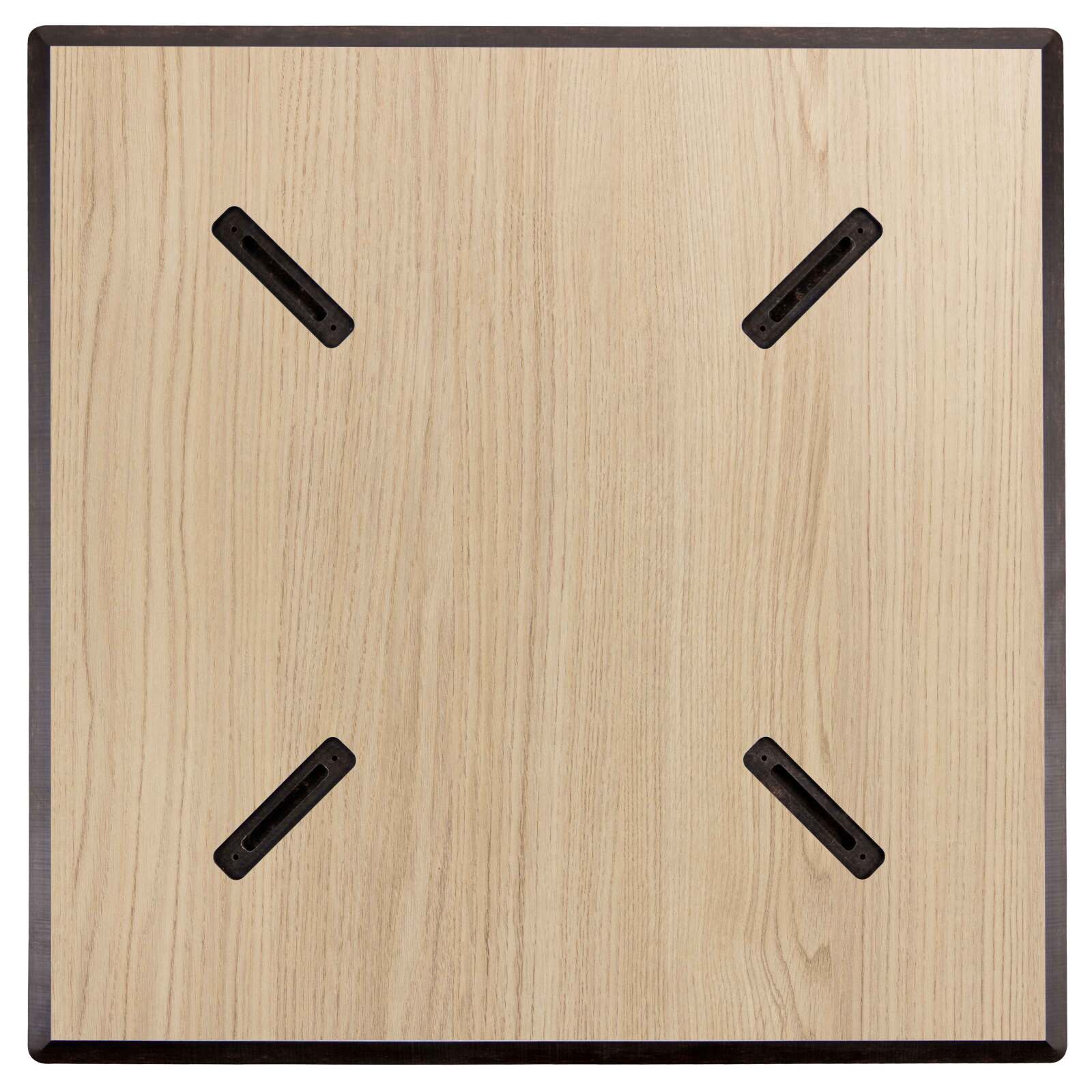 Table carré (60x60 cm) inclinable en HPL avec pied blanc