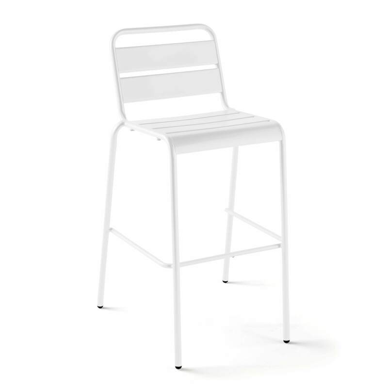 Chaise haute en métal
