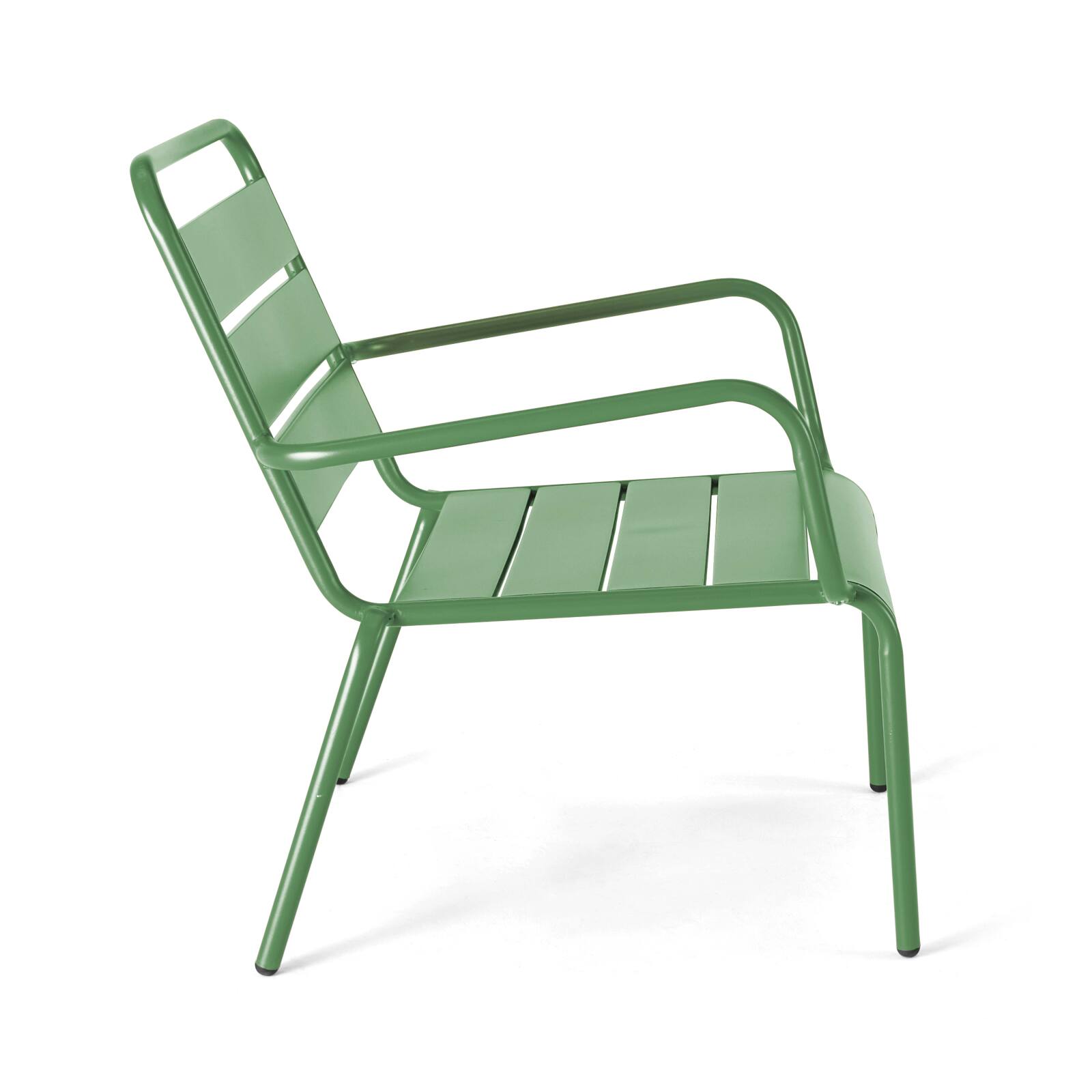 Fauteuil de terrasse bas en métal