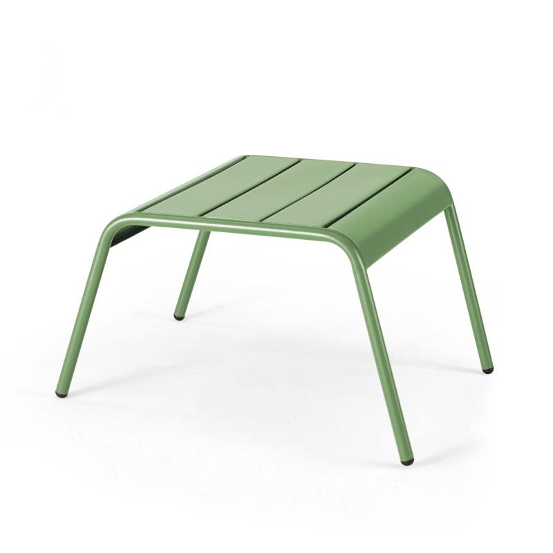 Ensemble fauteuil de terrasse bas + repose-pied en métal (3/7)