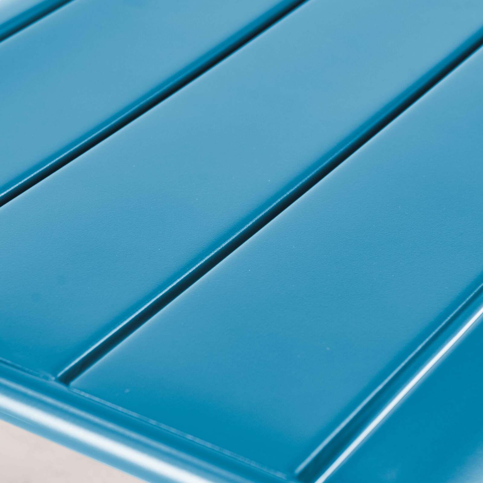 Ensemble fauteuil de terrasse bas + repose-pied en métal