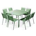 Table carrée en métal (120 cm) - 8 places