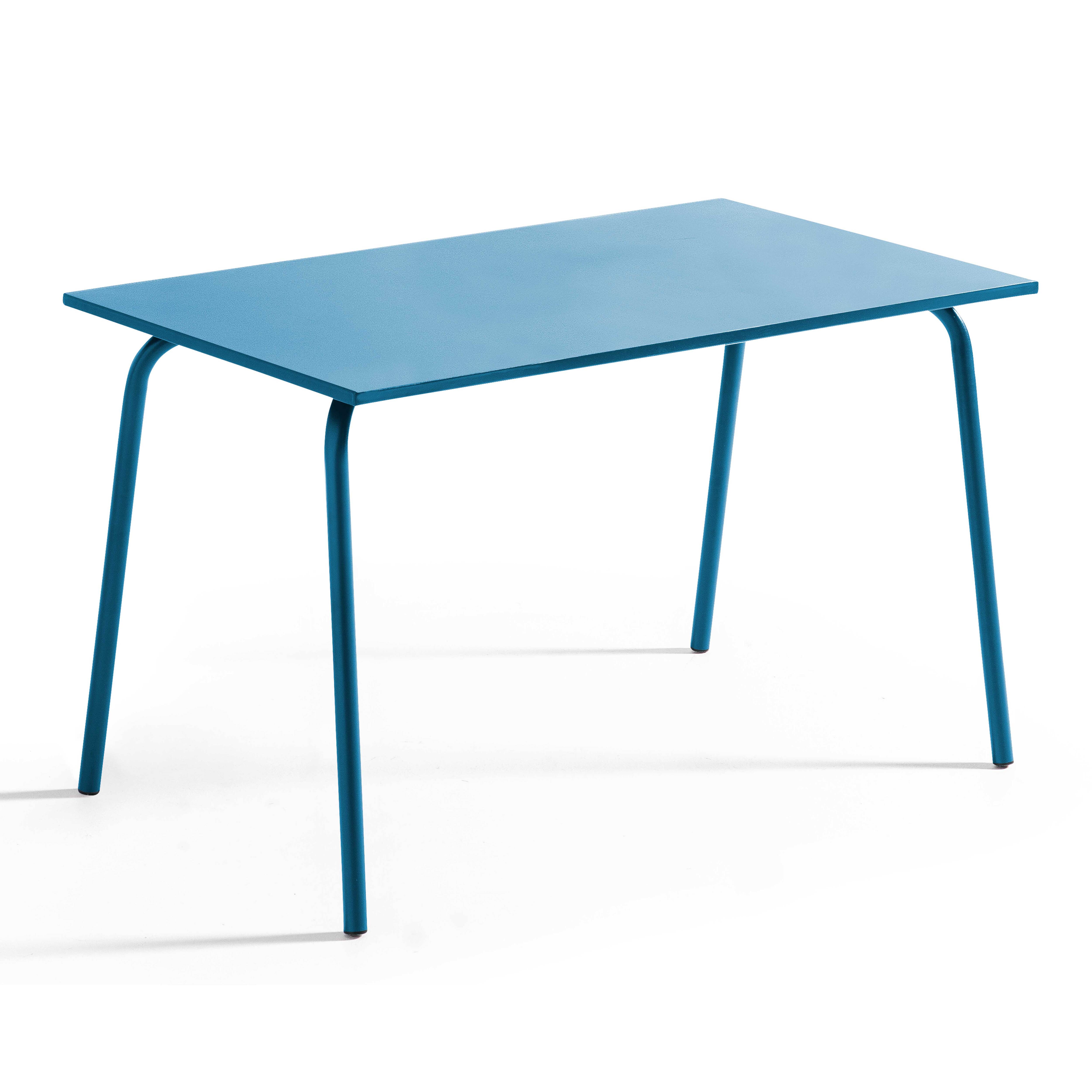 Table de restaurant en métal 6 personnes 120x70 cm