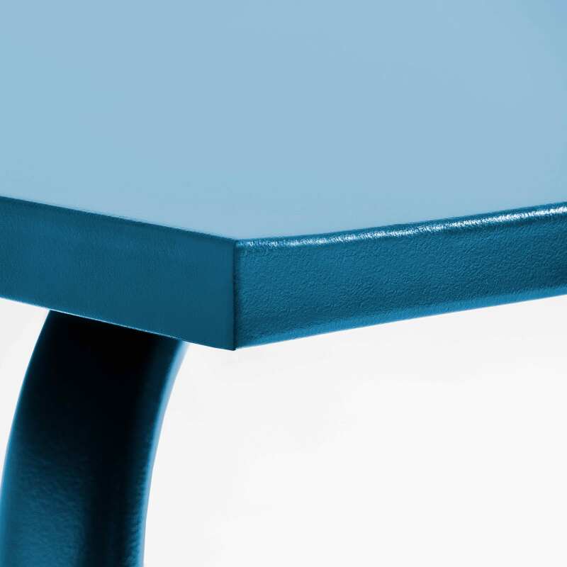 Ensemble table carrée 120 cm et 8 fauteuils en métal
