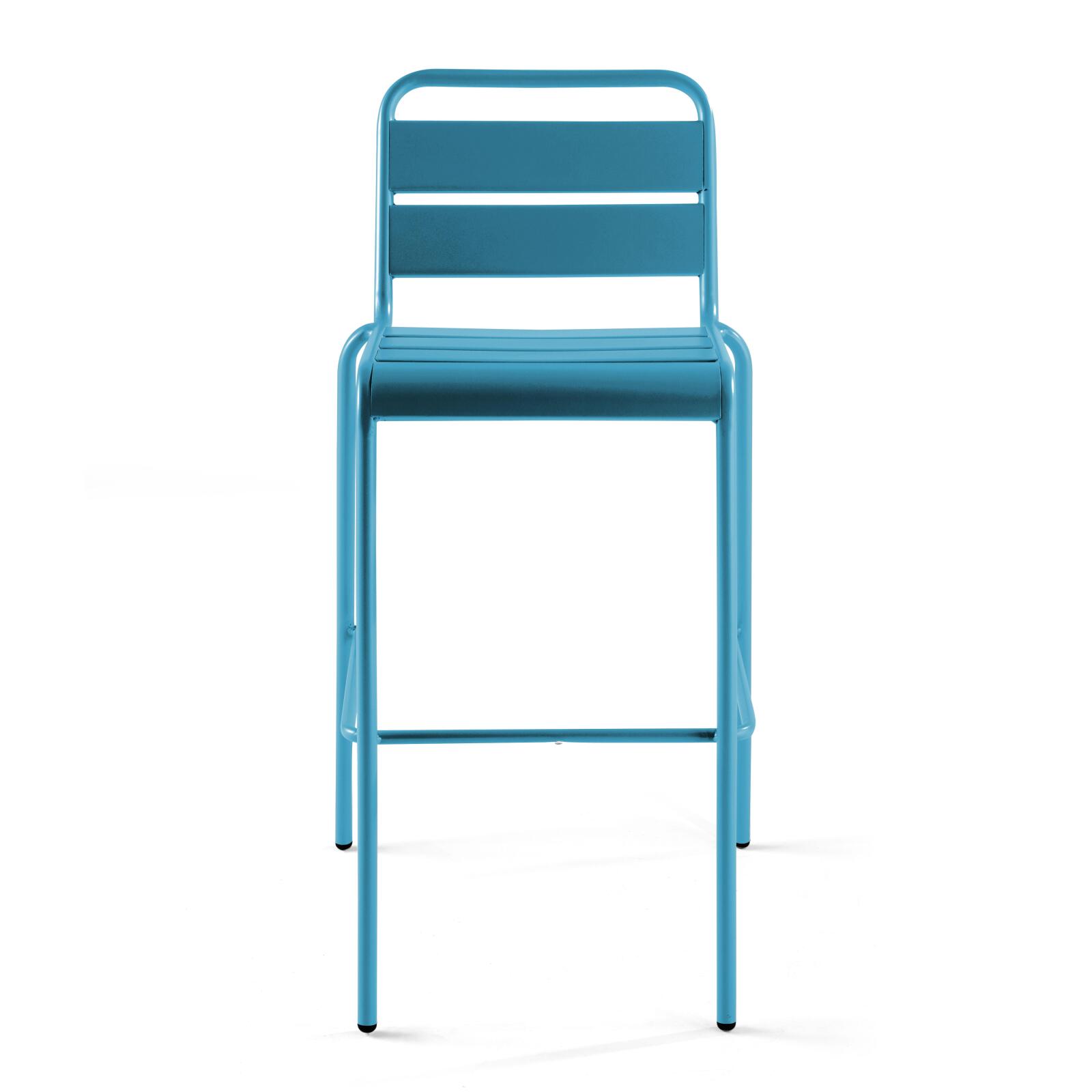 Table haute de bar + 6 chaises en métal