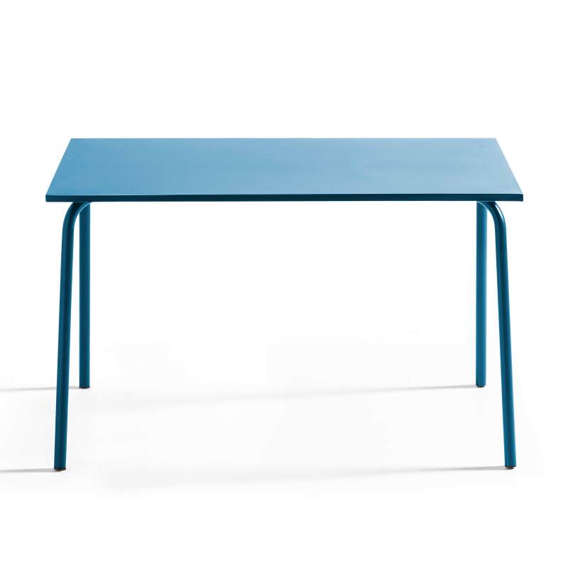 Ensemble table rectangulaire 120 cm et 4 fauteuils en métal (2/6)